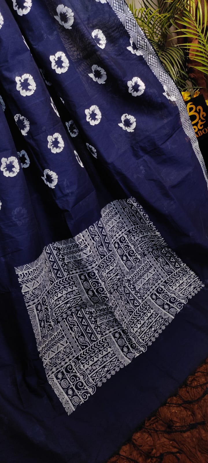 Cotton – Screen Printed Saree