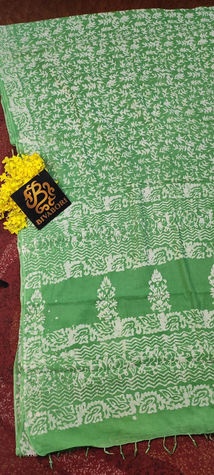 Natural Dye Saree – Olive