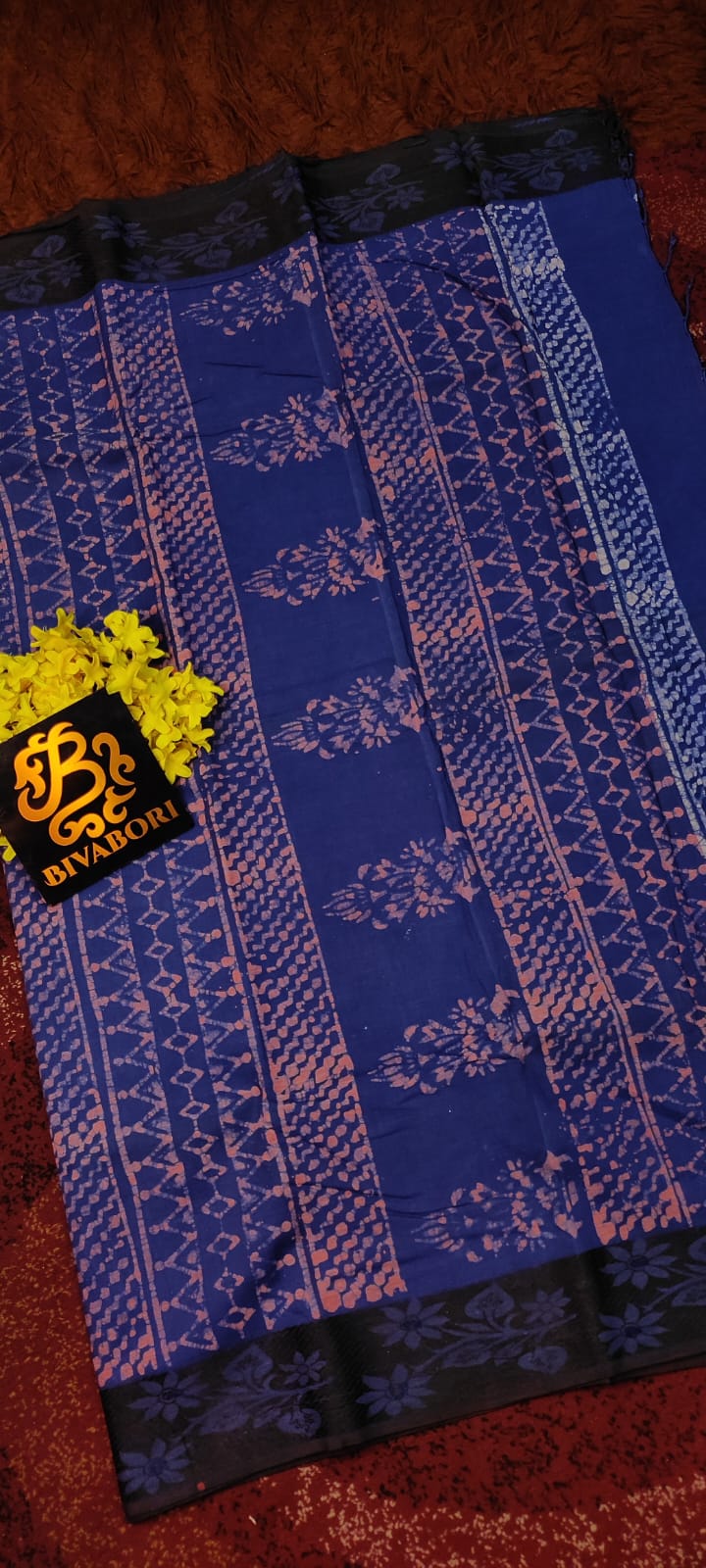 Natural Dye Saree – Blue