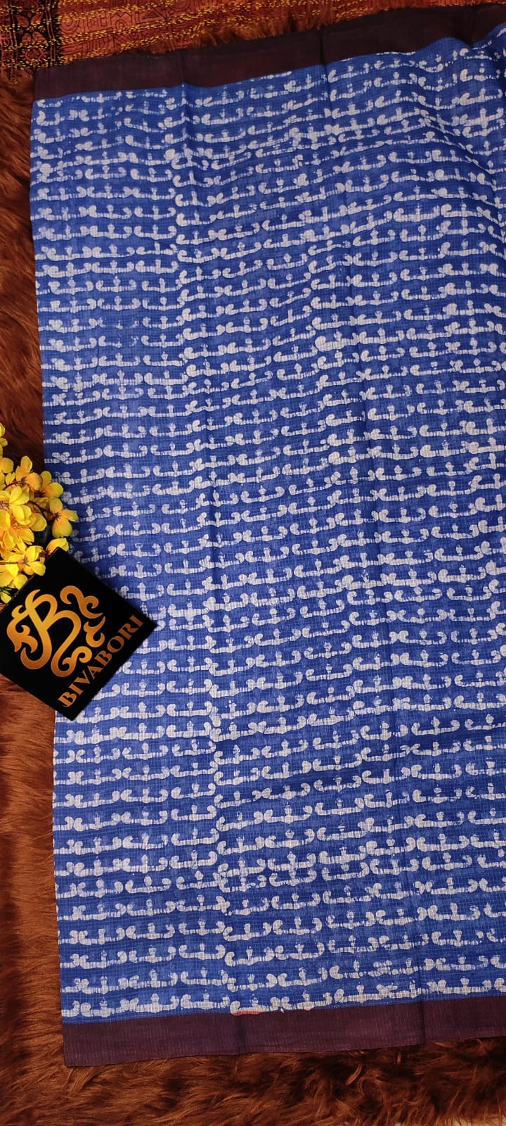 Natural Dye Saree – Blue