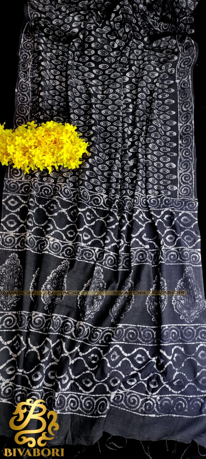 Natural Dye Saree – Black