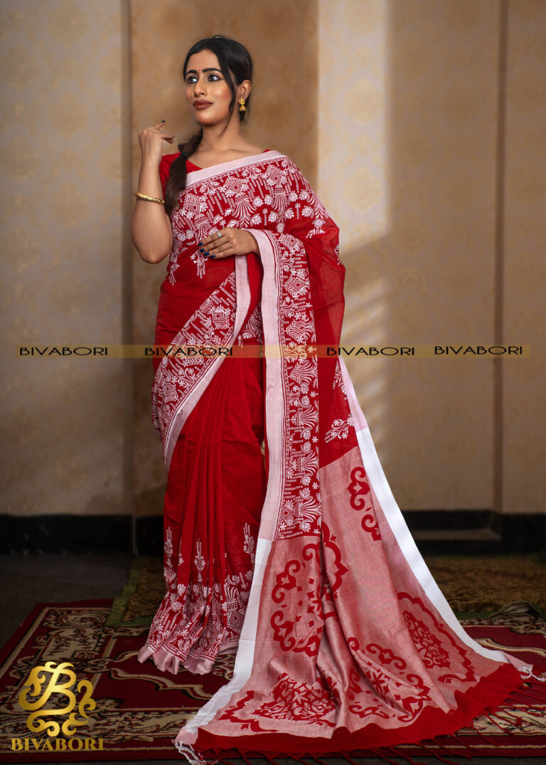 Screen Print Saree